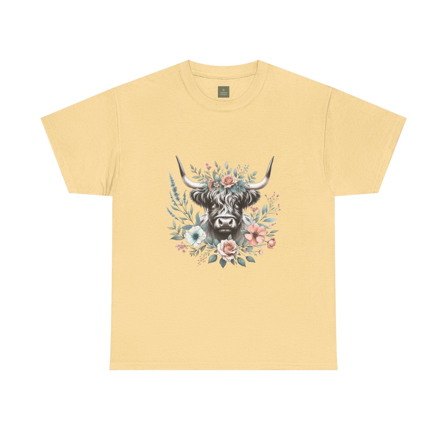 Floral Highland Cow T-Shirt