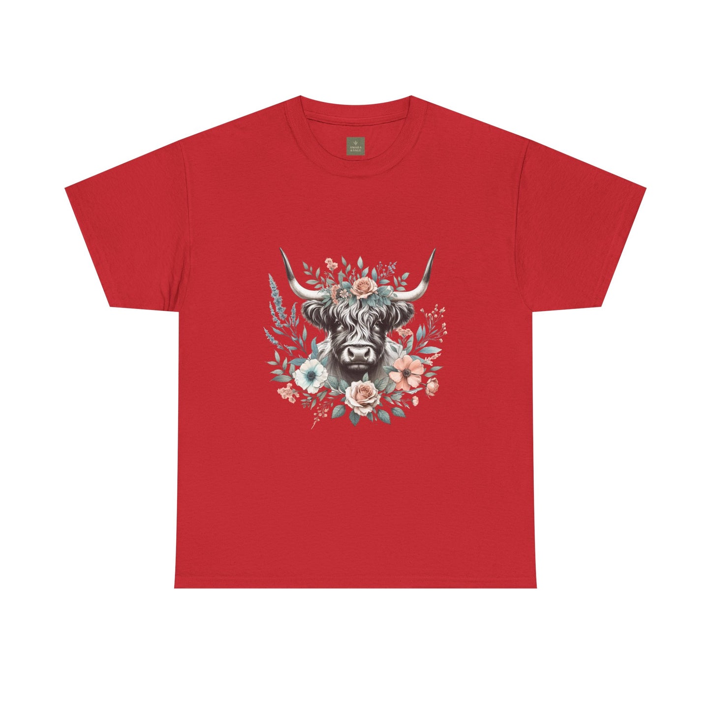 Floral Highland Cow T-Shirt