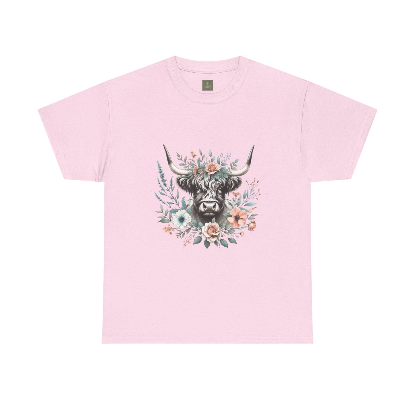 Floral Highland Cow T-Shirt