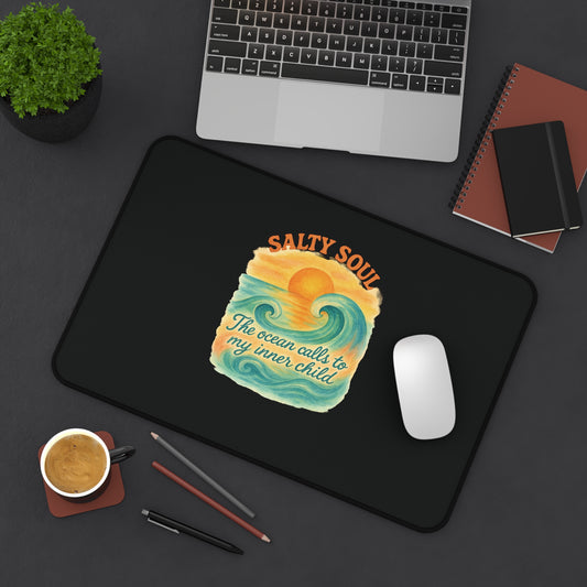 Desk Mat - Salty Soul Ocean Waves Design