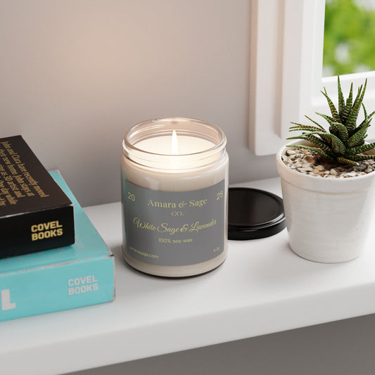 Relaxing Scented Soy Candle - White Sage & Lavender | Eco-Friendly Home Décor, Aromatherapy Gift, Calming Fragrance, Self-Care [...]