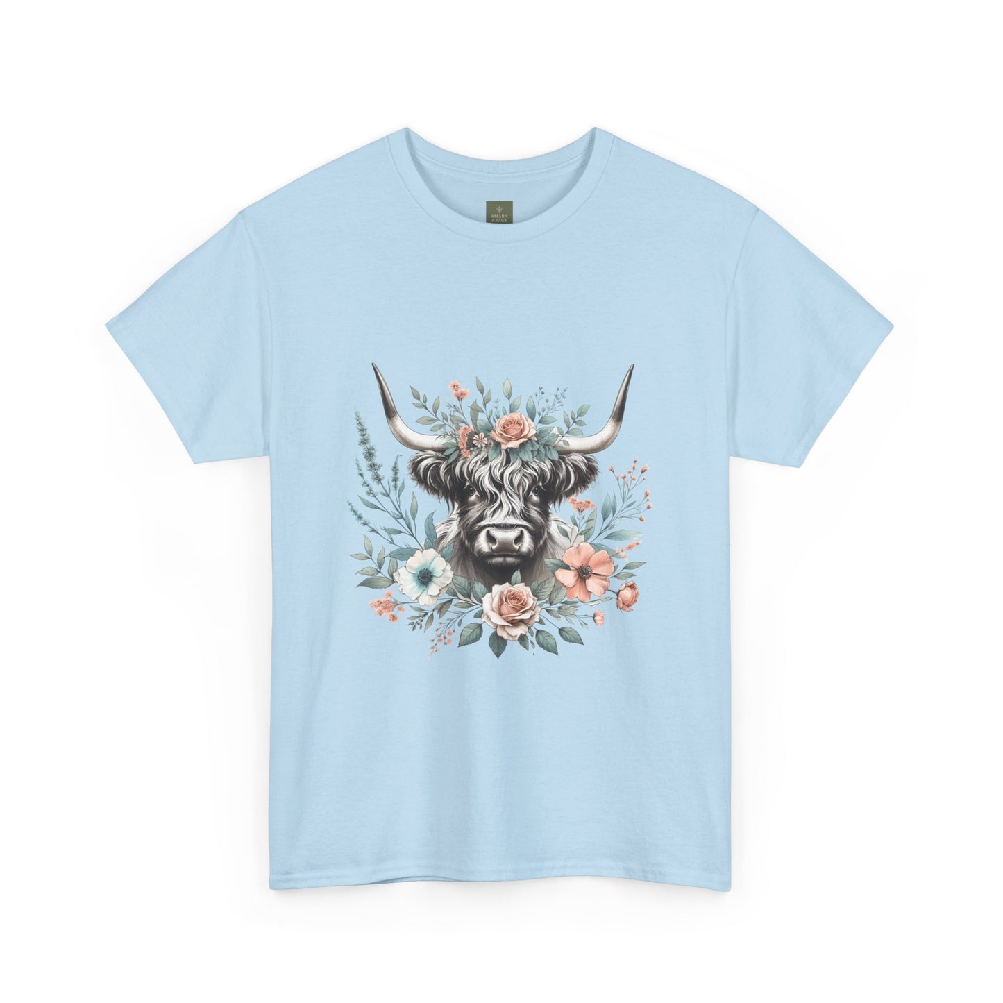Floral Highland Cow T-Shirt